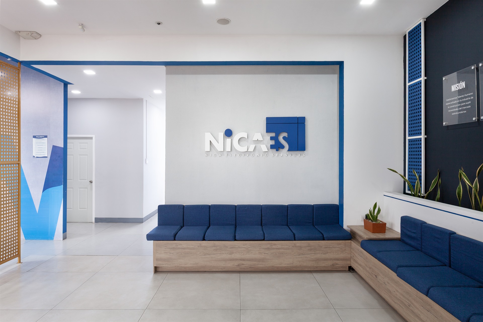Interior lobby at the NicaES office